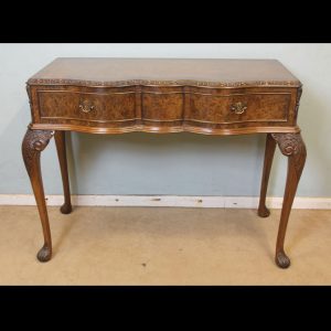 Serpentine Front Burr Walnut Side Table