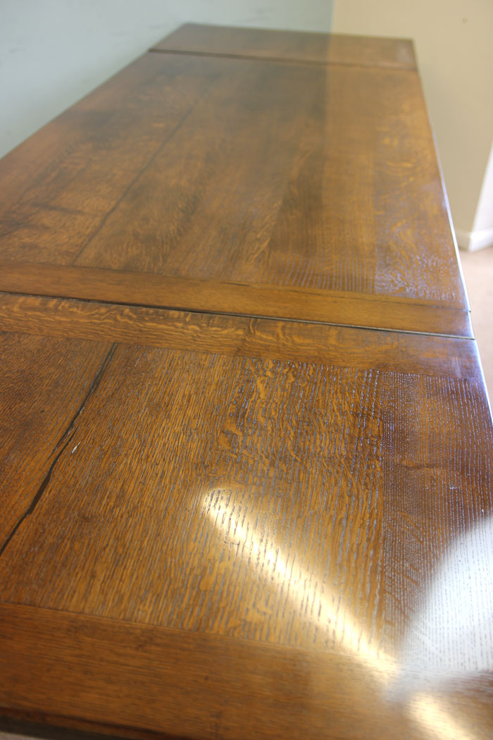 11287r11 Antique Oak Draw leaf Dining Table, Antique Refectory Oak Draw Leaf Farmhouse Dining Table