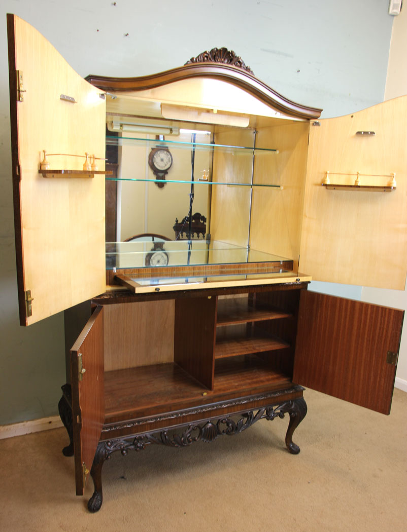 11291r9 Antique Burr Walnut Drinks Cabinet, . Burr Walnut Cocktail Drinks Cabinet