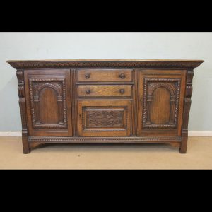 Antique Carved Oak Sideboard Dresser Base