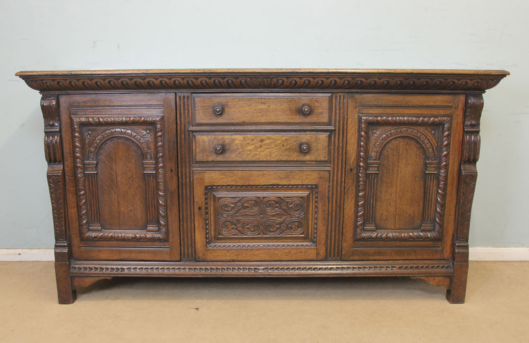 11293r1 Antique Oak Dresser Base, Antique Carved Oak Sideboard Dresser Base