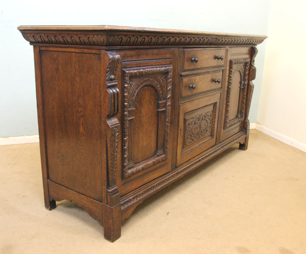 11293r3 Antique Oak Dresser Base, Antique Carved Oak Sideboard Dresser Base