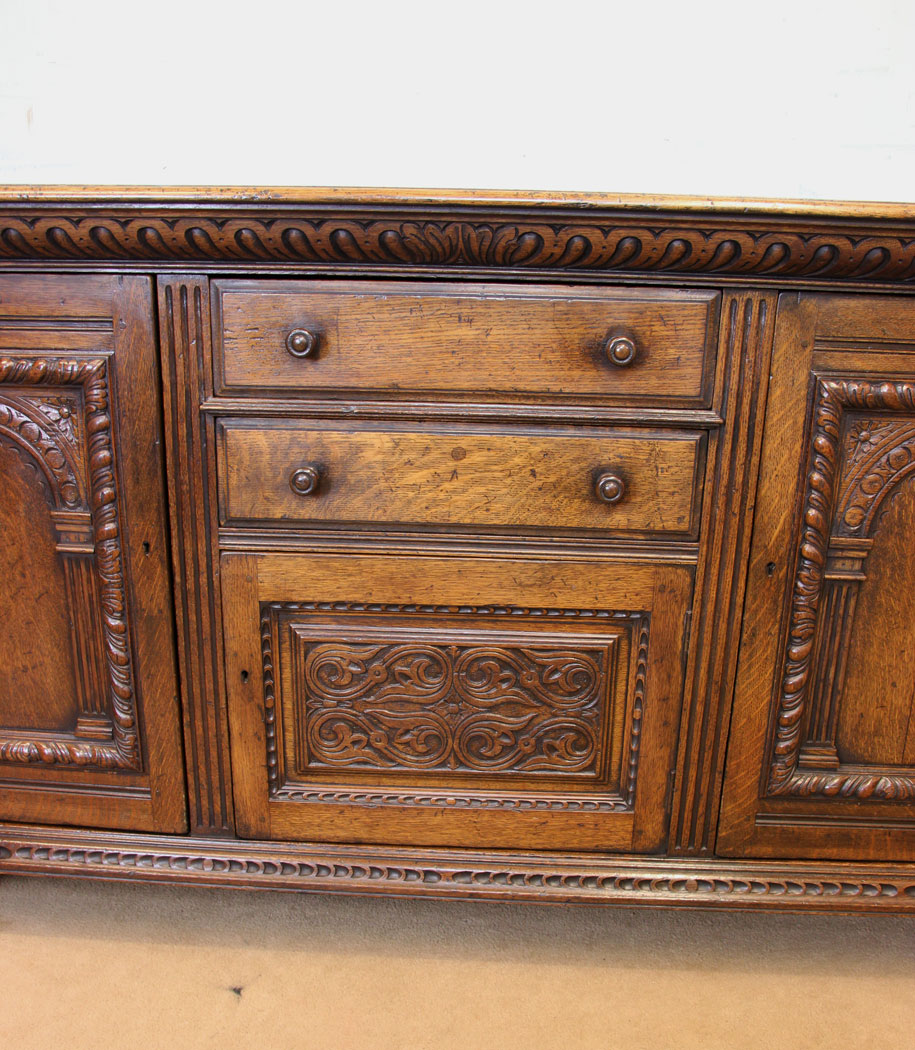 11293r4 Antique Oak Dresser Base, Antique Carved Oak Sideboard Dresser Base
