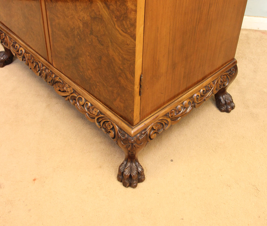 11294r6 Antique Burr Walnut Tallboy Wardrobe, Antique Burr Walnut Tallboy / Wardrobe