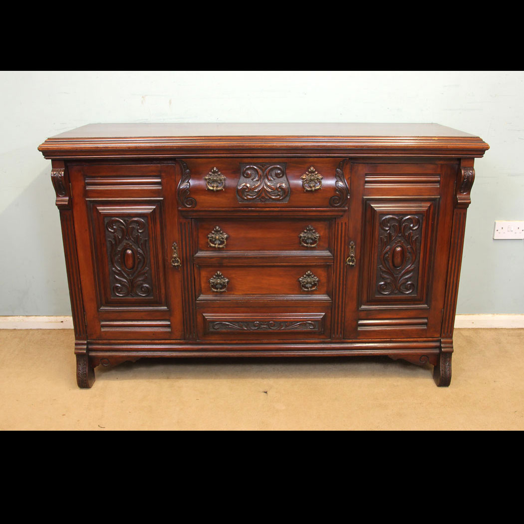 11295r01 Antique Walnut Sideboard, Server, Antique Walnut Chiffonier Sideboard, Server, Dresser Base