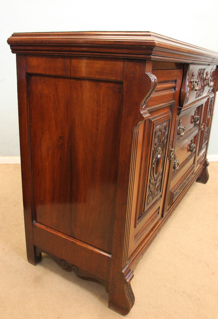 11295r7 Antique Walnut Sideboard, Server, Antique Walnut Chiffonier Sideboard, Server, Dresser Base
