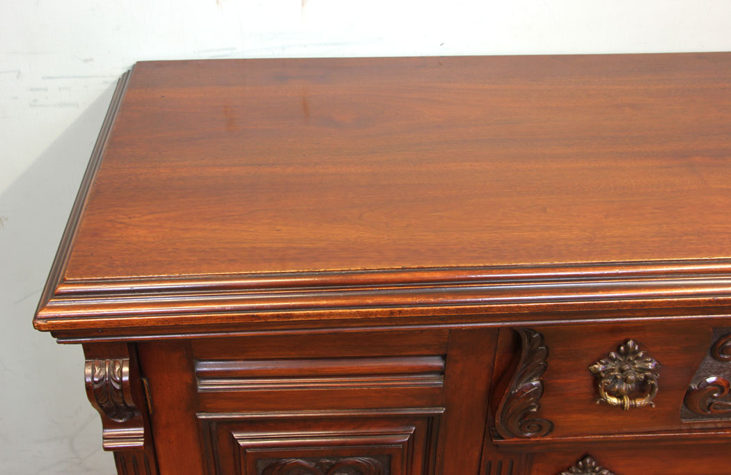11295r8 Antique Walnut Sideboard, Server, Antique Walnut Chiffonier Sideboard, Server, Dresser Base