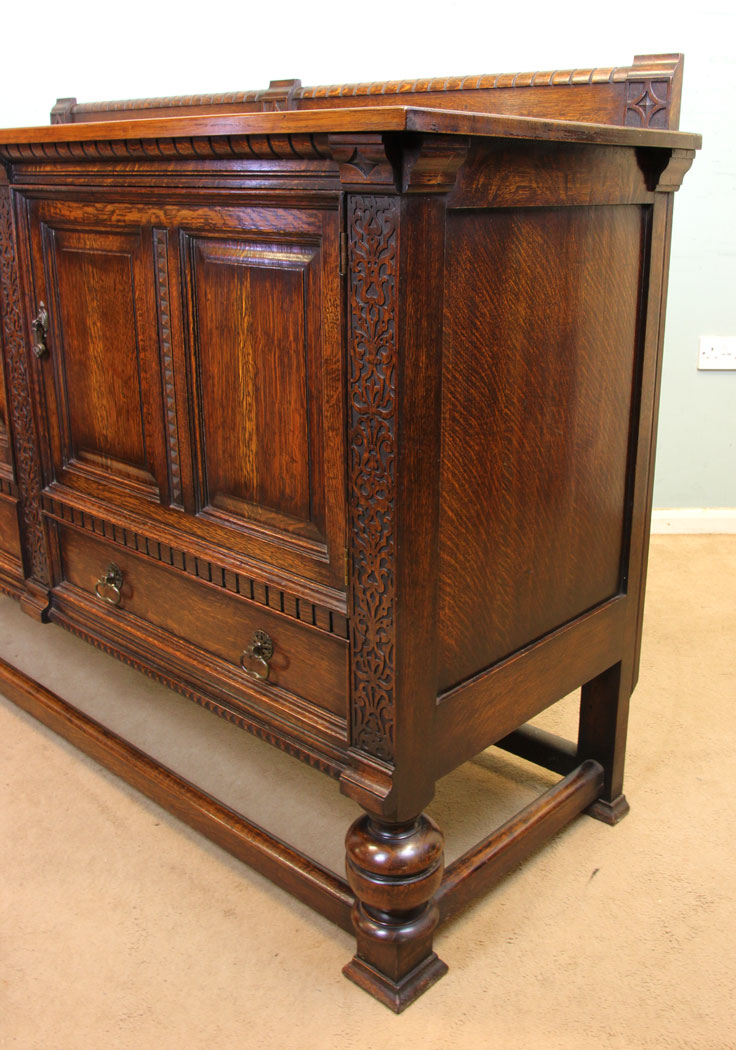 11298r5 Antique Oak Sideboard Dresser Base, Antique Oak Sideboard Dresser Base