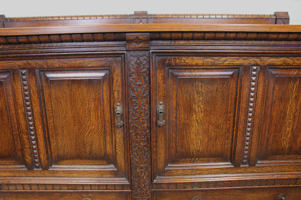 11298r7 Antique Oak Sideboard Dresser Base, Antique Oak Sideboard Dresser Base