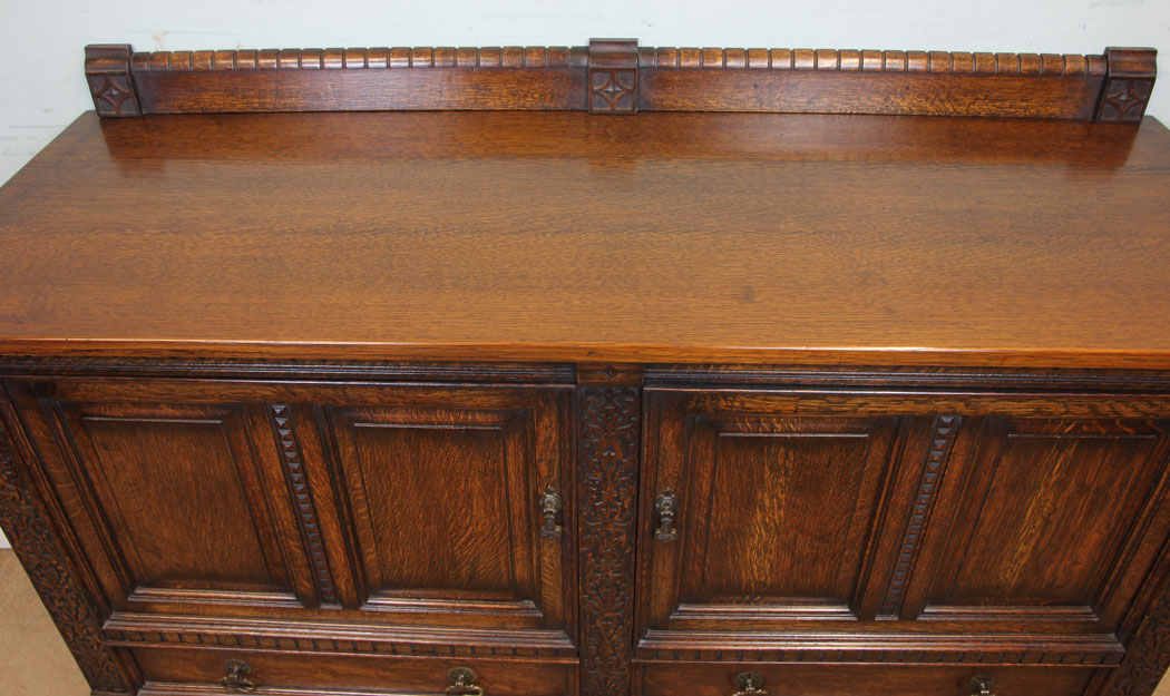 11298r8 Antique Oak Sideboard Dresser Base, Antique Oak Sideboard Dresser Base