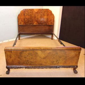 Antique Quality Burr Walnut Double Bed