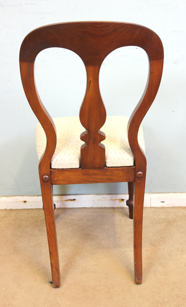 11305r8 Four Antique Victorian Mahogany Dining Chairs, Four Victorian Mahogany Balloon Back Dining Chairs