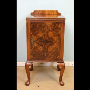 Antique Figured Walnut Bedside Cabinet