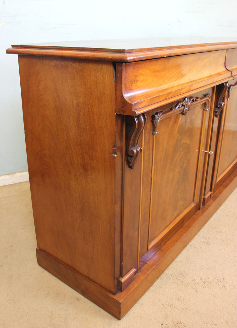11317r8 Antique Victorian Mahogany Chiffonier Sideboard Base, Antique Victorian Mahogany Chiffonier Sideboard