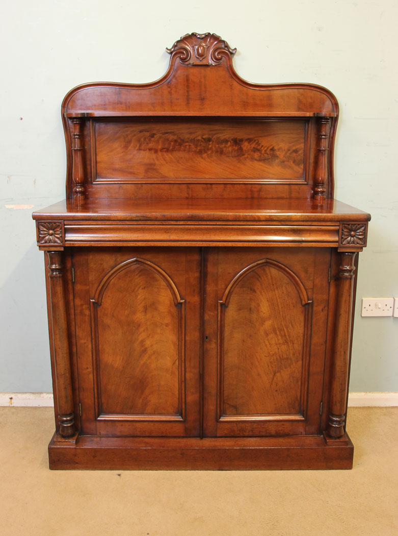 11318r1 Antique Victorian Mahogany Chiffonier Sideboard, Antique Victorian Mahogany Chiffonier Sideboard