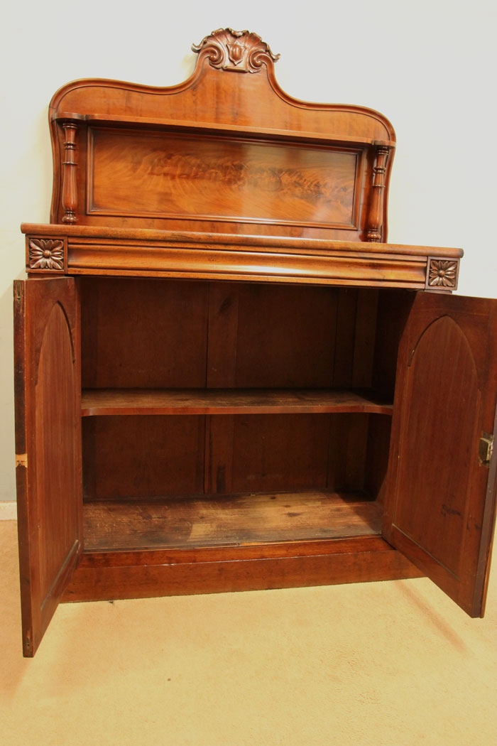 11318r15 Antique Victorian Mahogany Chiffonier Sideboard, Antique Victorian Mahogany Chiffonier Sideboard