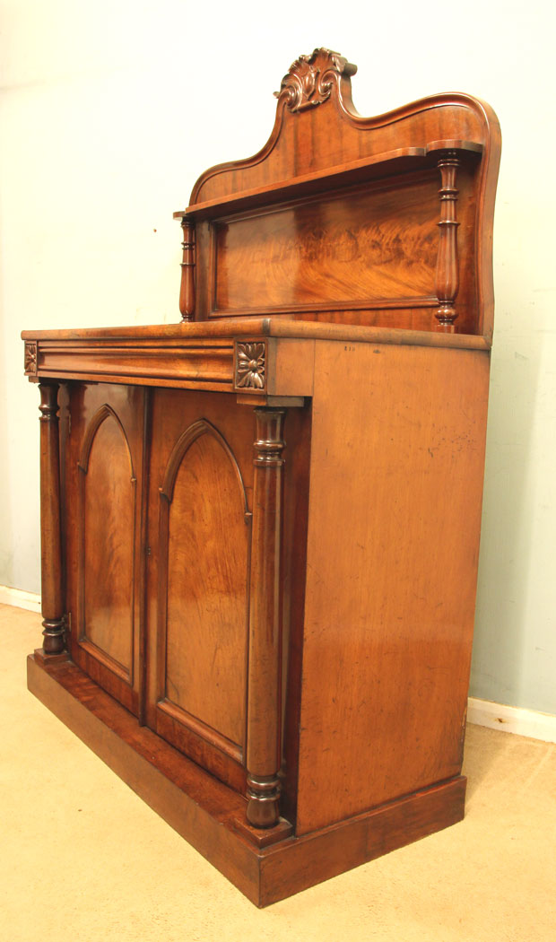 11318r4 Antique Victorian Mahogany Chiffonier Sideboard, Antique Victorian Mahogany Chiffonier Sideboard