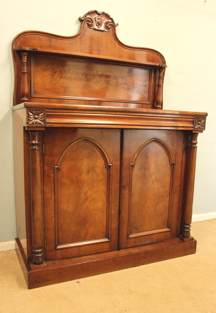 11318r8 Antique Victorian Mahogany Chiffonier Sideboard, Antique Victorian Mahogany Chiffonier Sideboard