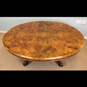 Antique Victorian Burr Walnut Coffee Table.