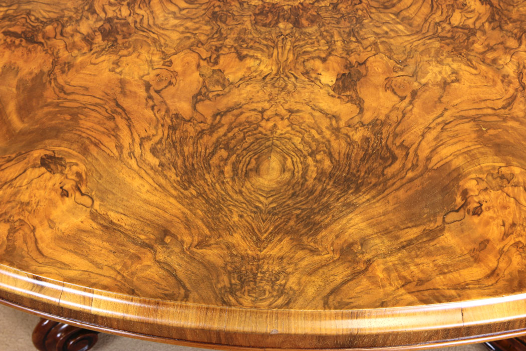 11320r5 Antique Victorian Burr Walnut Coffee Table, Antique Victorian Burr Walnut Coffee Table