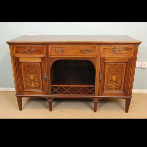 Antique Inlaid Mahogany Chiffonier Sideboard Server