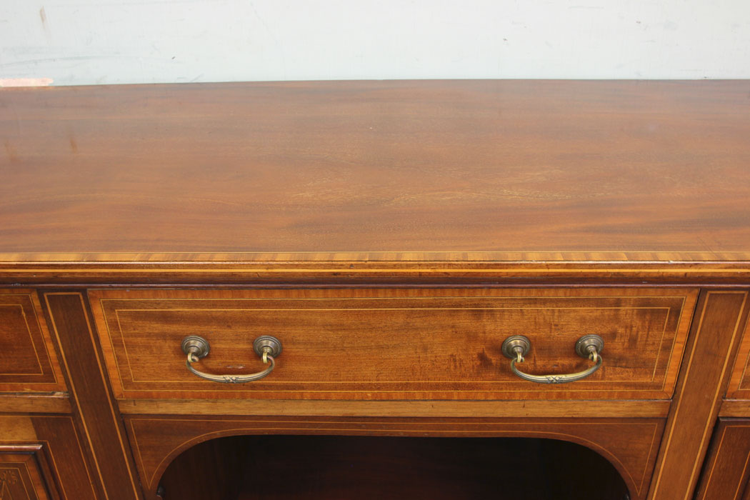 11321r11 Antique Quality Inlaid Mahogany Chiffonier Sideboard Server, Antique Inlaid Mahogany Chiffonier Sideboard Server