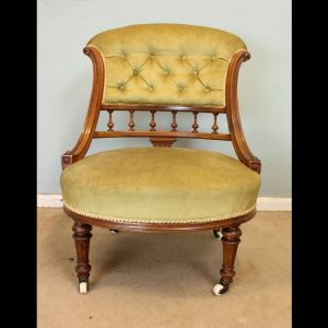 Antique Victorian Walnut Nursing Chair