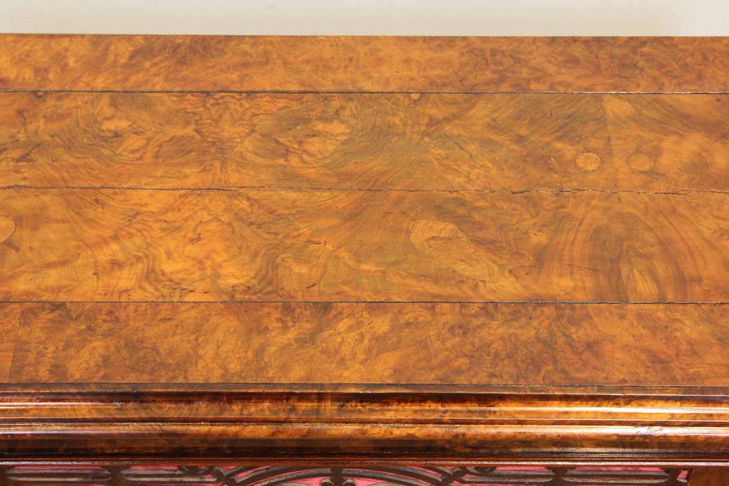 11331r8 Antique Burr Walnut Storage Box, Burr Walnut Storage Chest