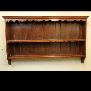 Antique Oak Hanging Plate Rack Wall Shelves