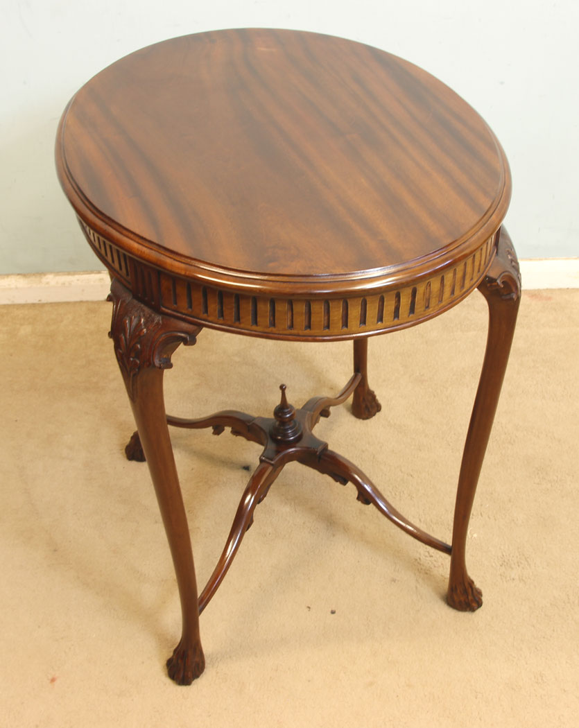 11345r3 Antique Mahogany Oval Centre Side Table, Antique Mahogany Oval Occasional Table