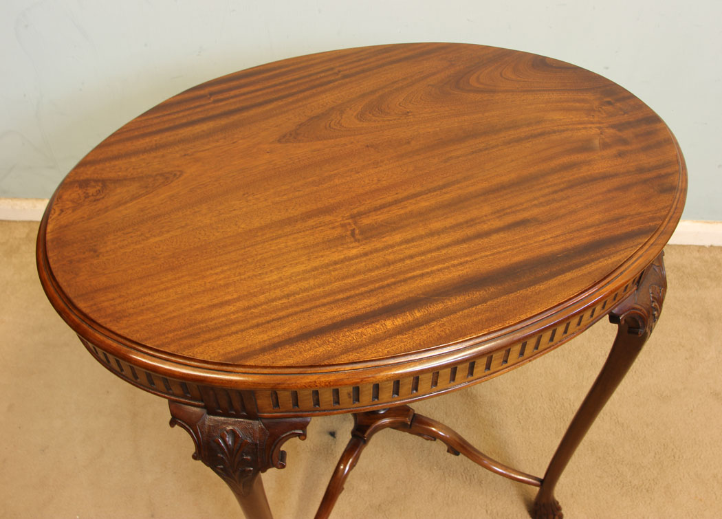 11345r4 Antique Mahogany Oval Centre Side Table, Antique Mahogany Oval Occasional Table
