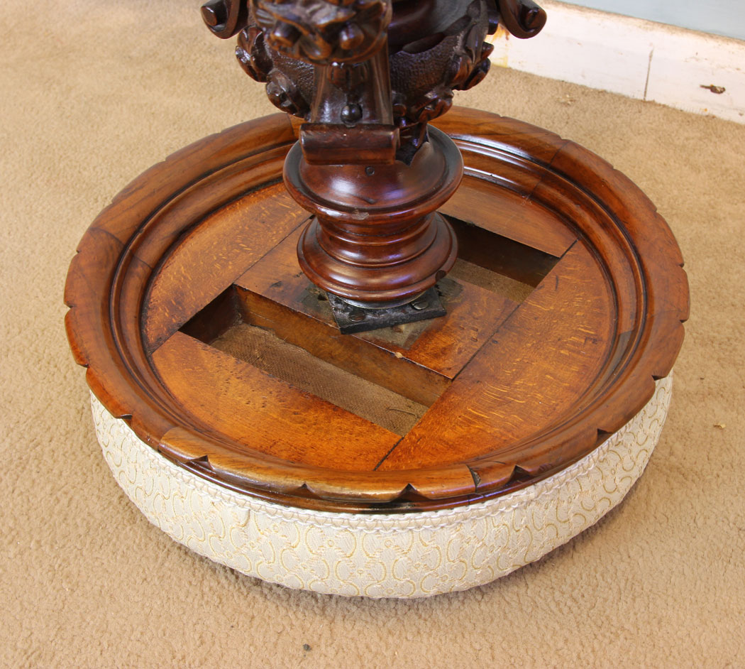 11347r6 Antique Victorian Walnut Piano Stool, Dressing Table Stool, Antique Victorian Walnut Piano / Dressing Table Stool