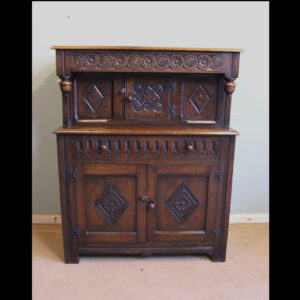 Antique Carved Oak Sideboard Court Cupboard