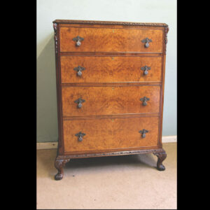 Quality Burr Walnut Chest of Drawers,