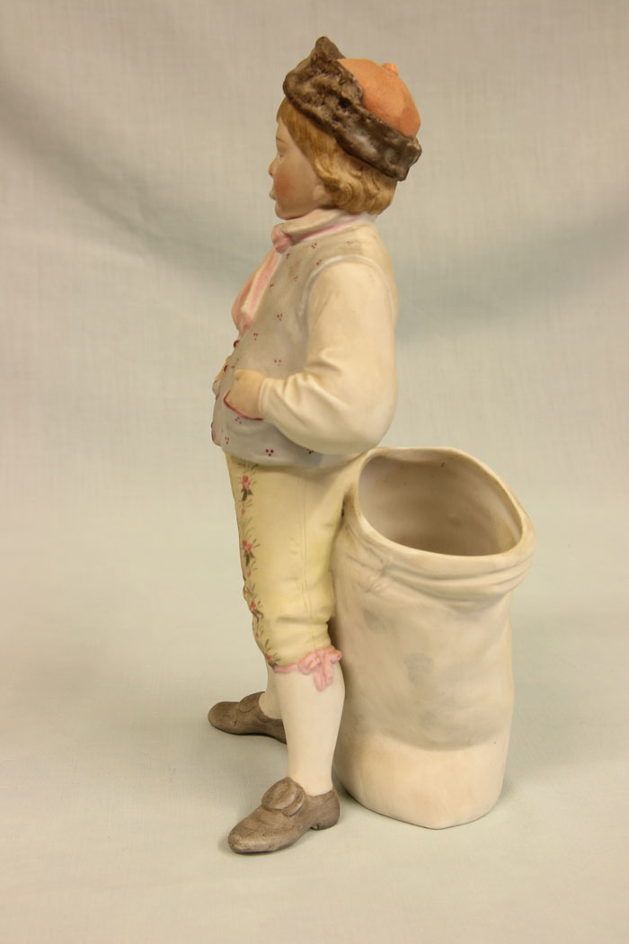 11381r4 Antique Bisque Figurine of Young Boy, Antique Bisque Figurine of Young Boy