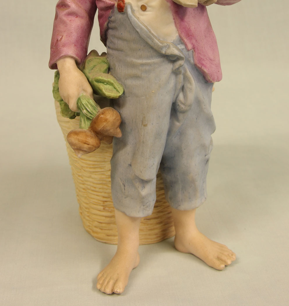 11382r11 Antique Bisque Figurine of Young Boy, Antique Bisque Figurine of Young Boy