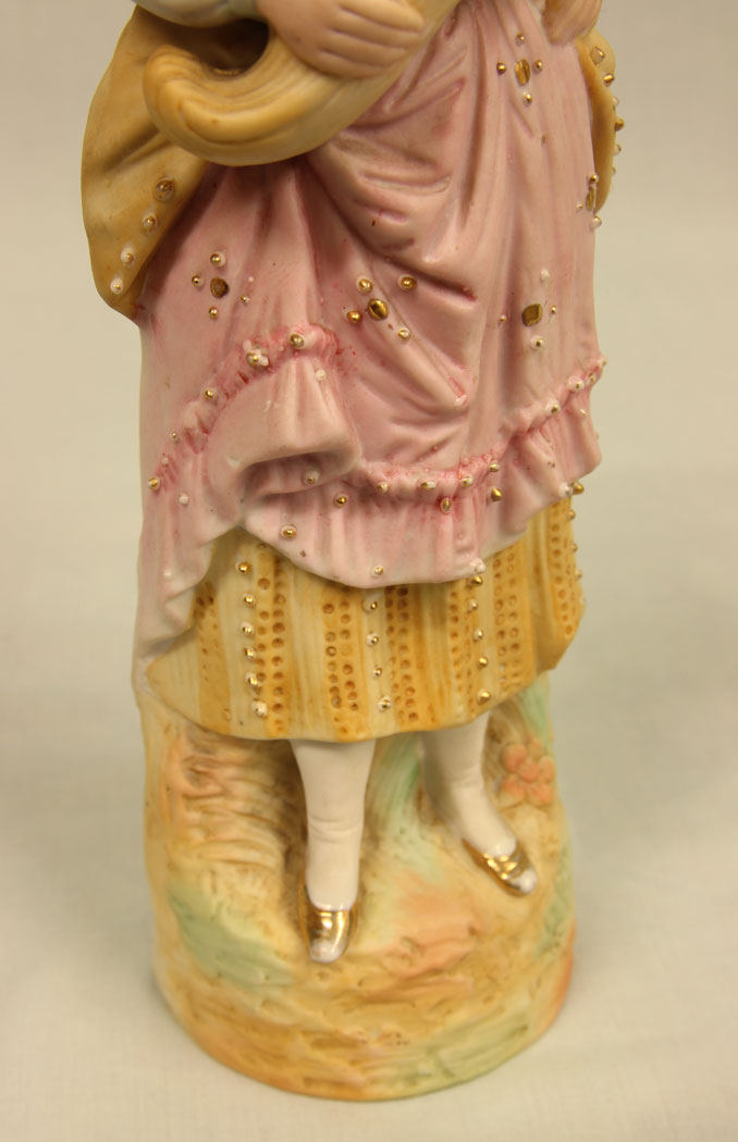 11388r3 Antique Bisque Figurine of Young Lady,