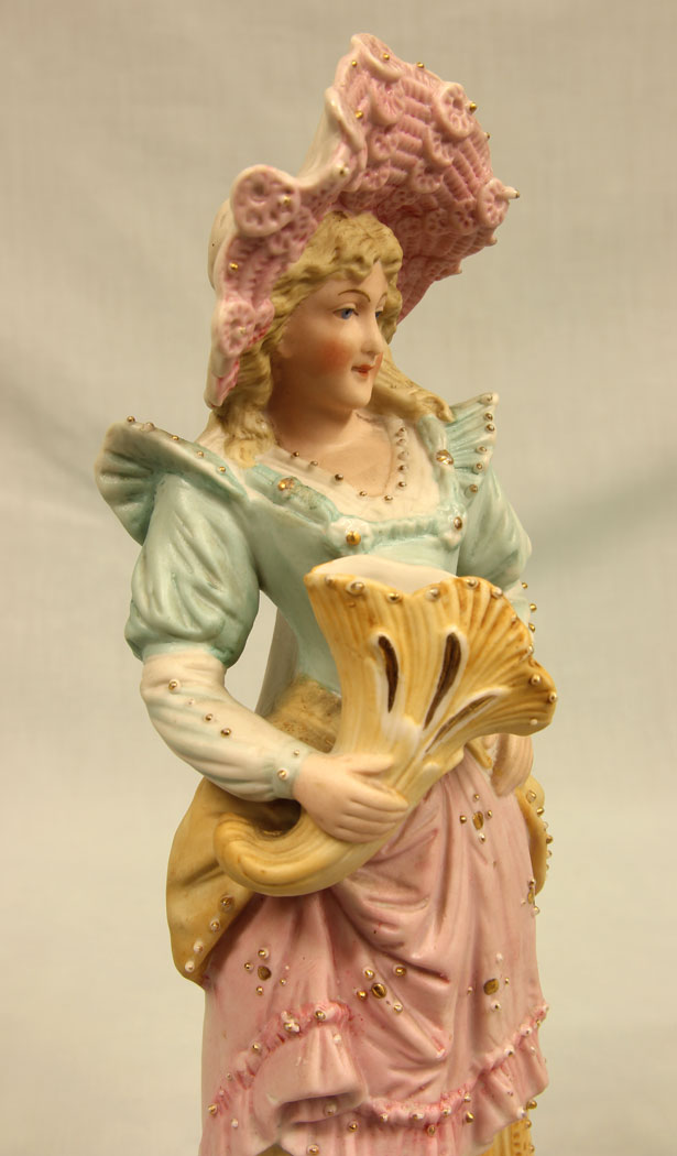 11388r4 Antique Bisque Figurine of Young Lady,