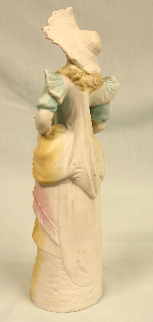 11388r7 Antique Bisque Figurine of Young Lady,