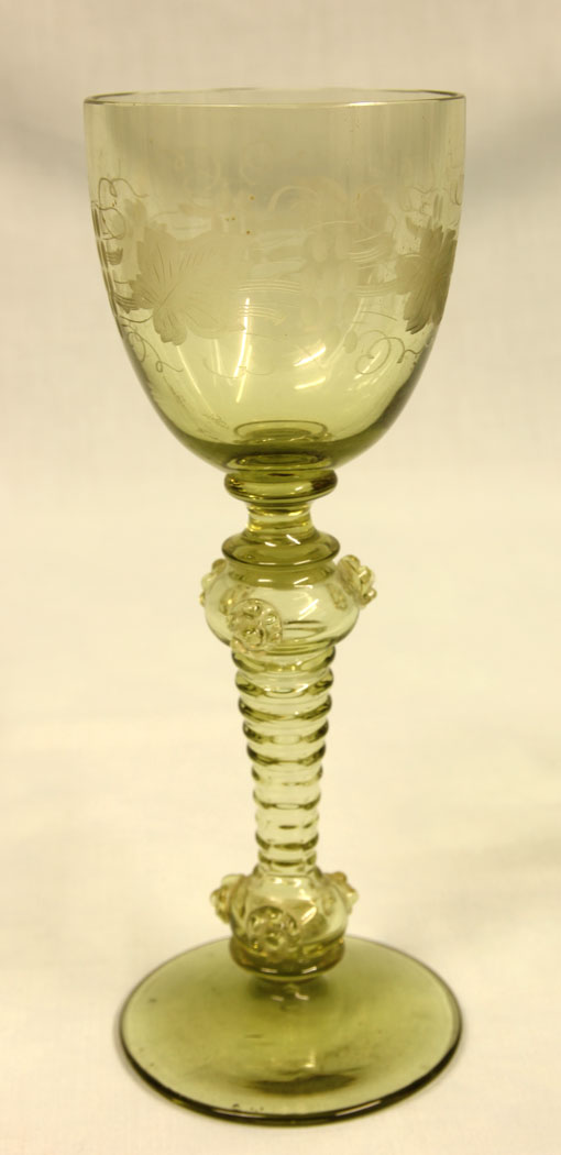 11391r2 Pair Antique Hock Wine Glasses, - Copy
