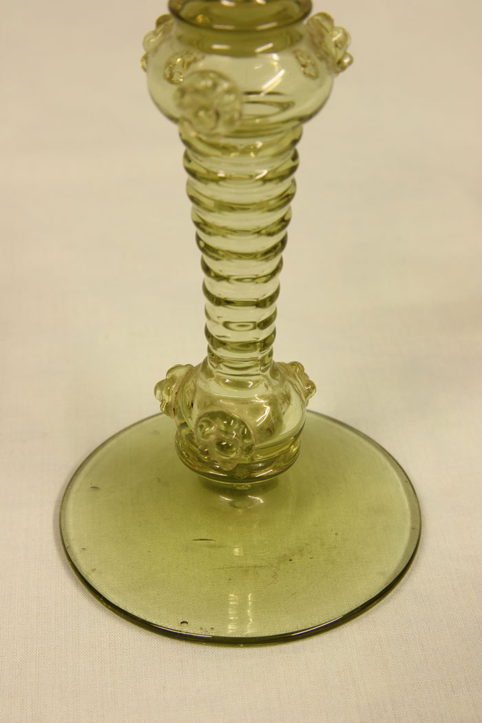 11391r3 Pair Antique Hock Wine Glasses,