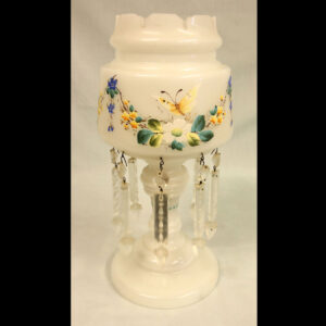 Antique Late Victorian Single Mantle / Table Lustre