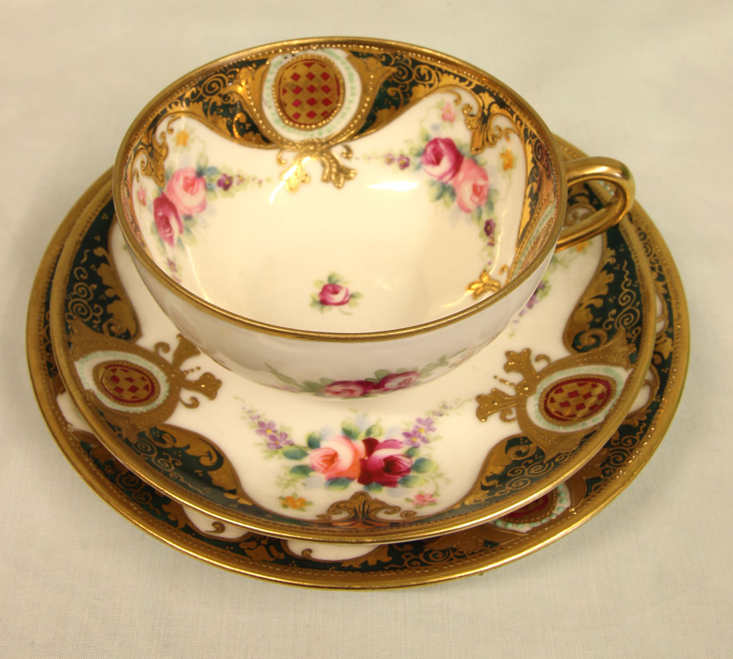 11446r5 Noritake Porcelain Trio Cup Saucer & Plate, Vintage Noritake Porcelain Trio Cup Saucer & Plate