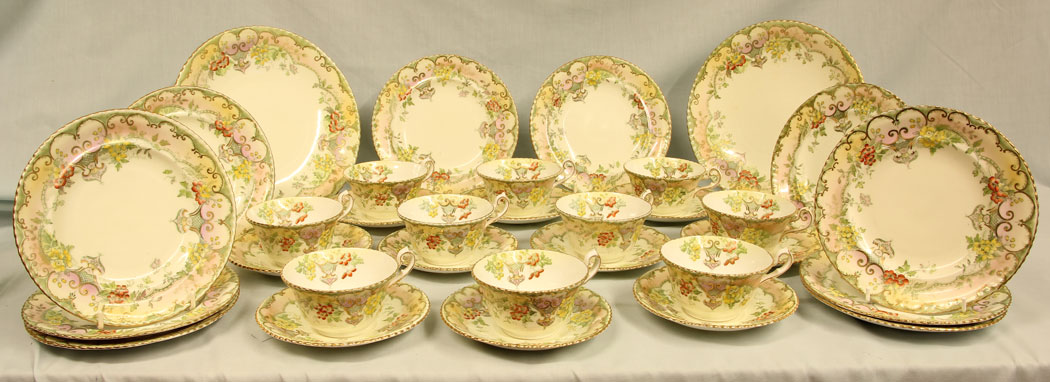 11455r1 Antique 32 Piece China Tea Set. Antique 32 Piece China Tea Set