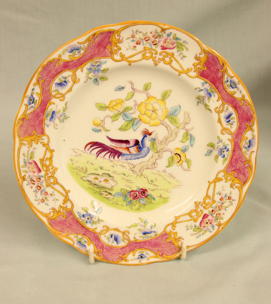 11460r2 Antique Pair of Coalport Plates, Antique Pair of Coalport Plates