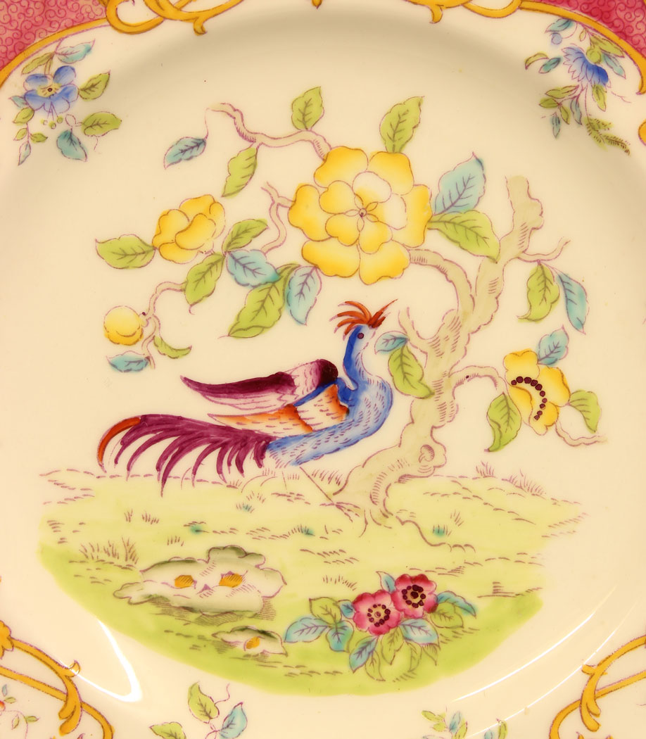 11460r3 Antique Pair of Coalport Plates, Antique Pair of Coalport Plates