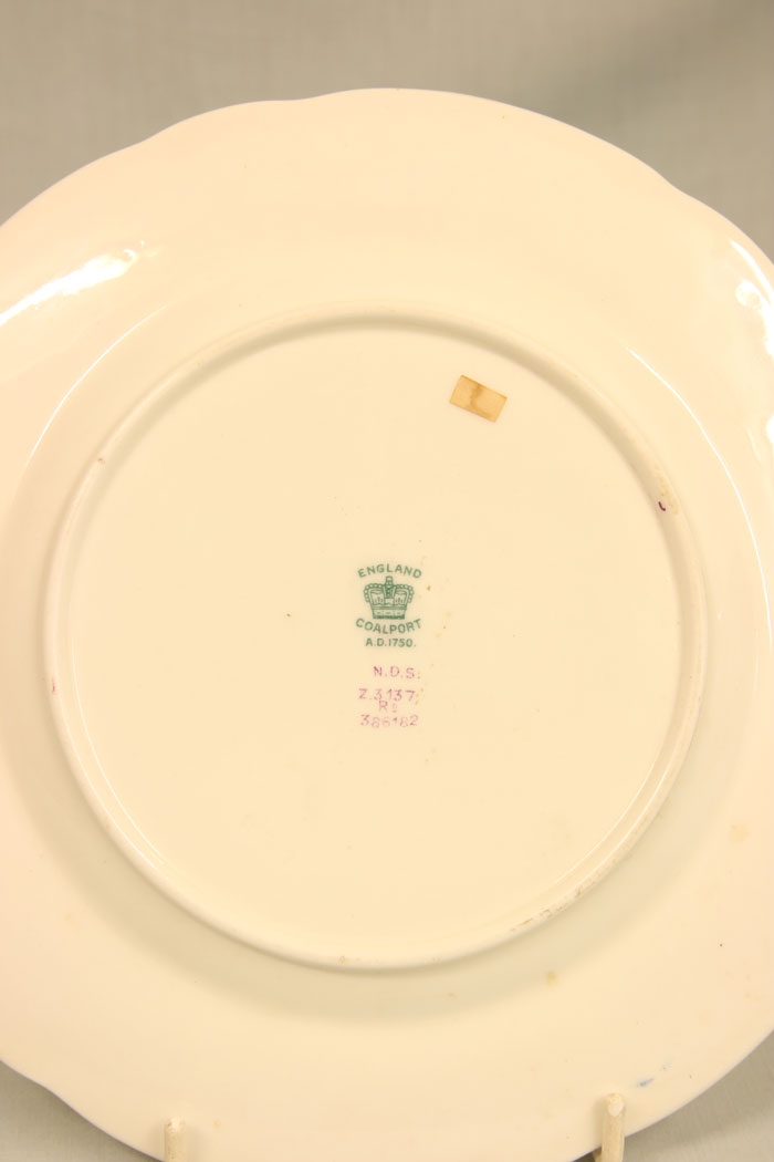 11460r6 Antique Pair of Coalport Plates, Antique Pair of Coalport Plates