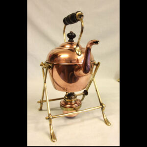 Antique Copper & Brass Kettle on Stand