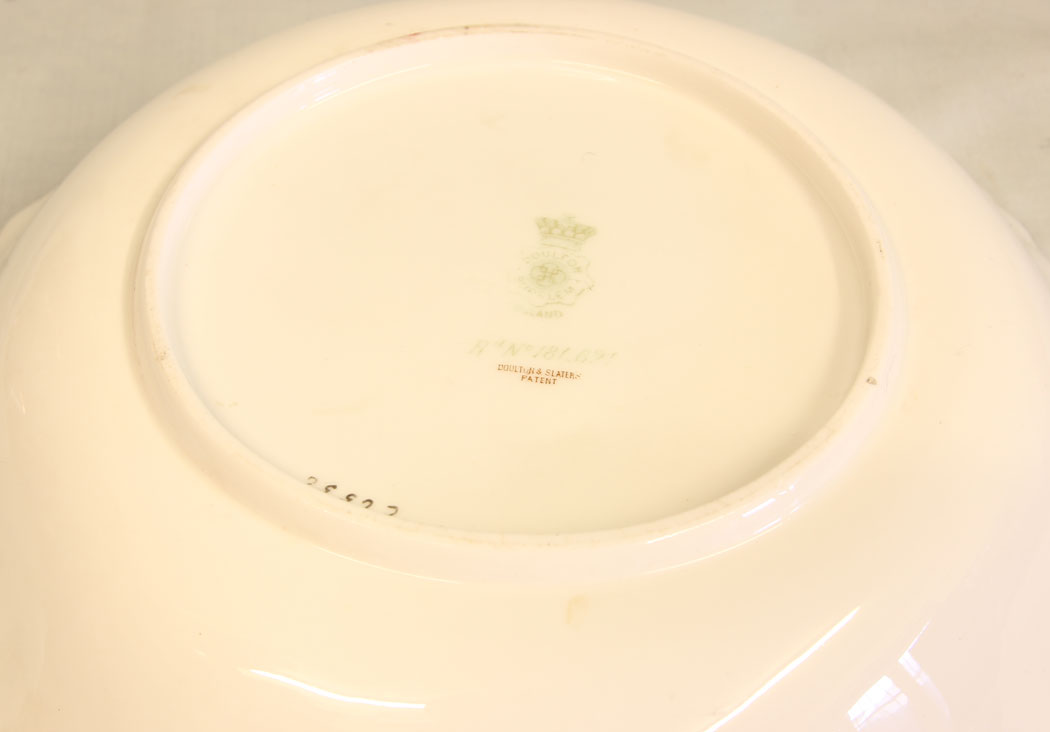 11471r8 1Pair Antique Doulton Bowls, Pair Antique Doulton Bowls