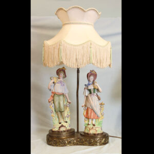 Antique Figure Lamp of Lady & Gentleman